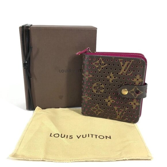 LOUIS VUITTON M95188 MonogramPerfo Compact zip Compact Wallet Folded wallet - Picture 1 of 12